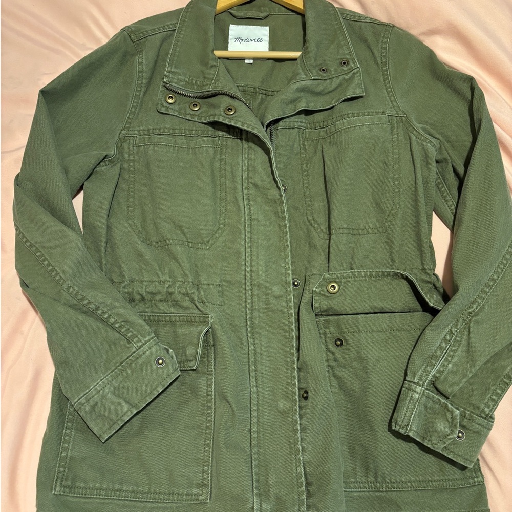Madewell Utility Army Surplus Jacket Green Relaxed Fit small